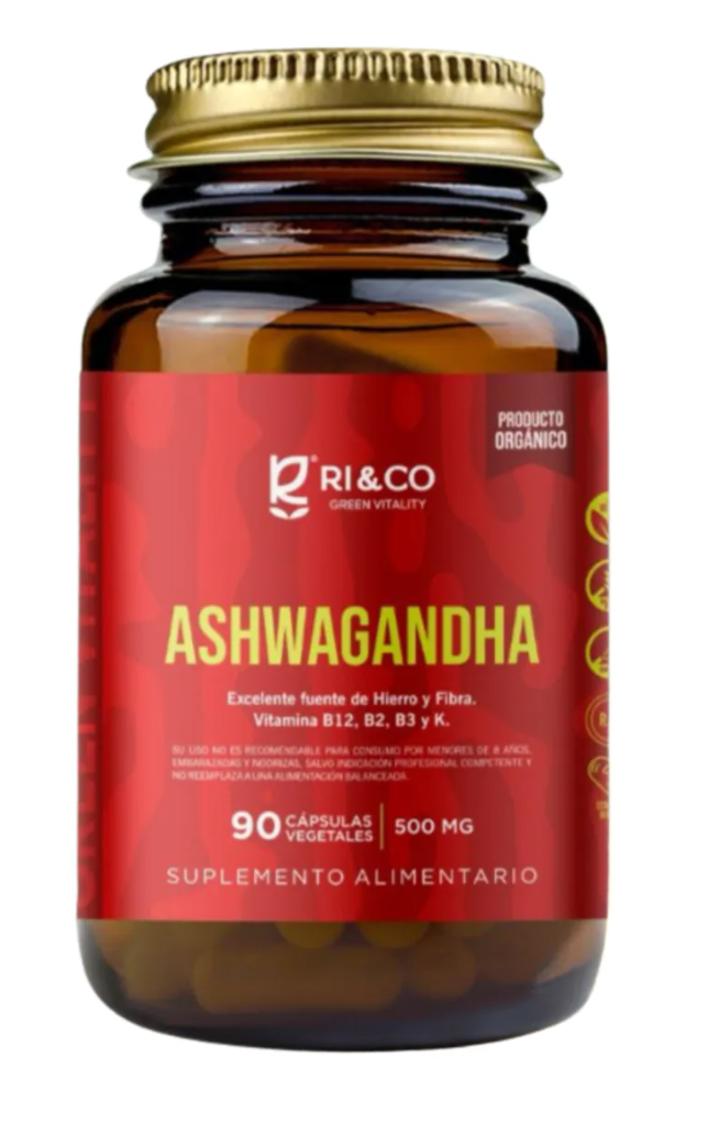 Ashwagandha orgánica 500mg (90 cápsulas)