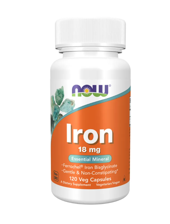 Iron 18 mg 120 caps - Now Foods