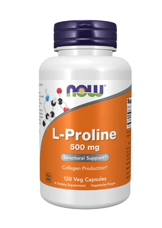 L-Proline 500 mg 120 caps - Now Foods