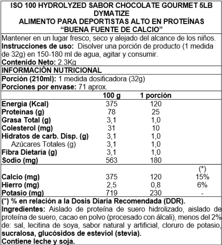 Iso 100 5lbs - Dymatize Nutrition