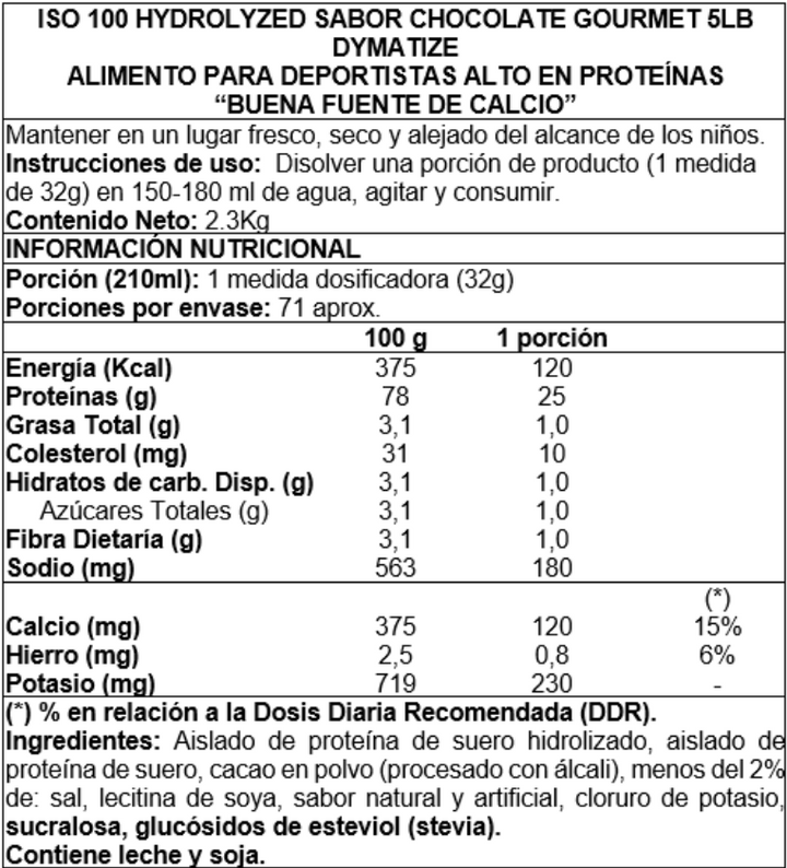 Iso 100 5lbs - Dymatize Nutrition