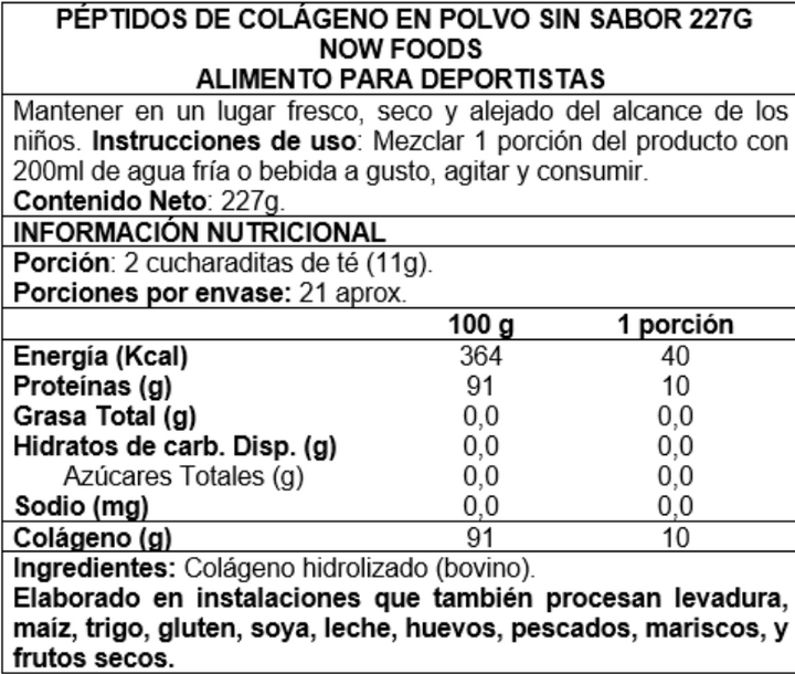 Collagen Peptides 227g - Now Foods