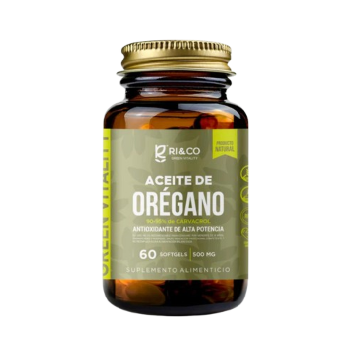 Aceite De Oregano 60 Cáps Soft Gel 90-95% De Carvacrol Ri&co