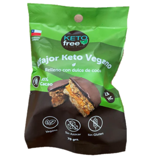 Keto Free - Alfajor KETO Manjar de Coco (vegano)