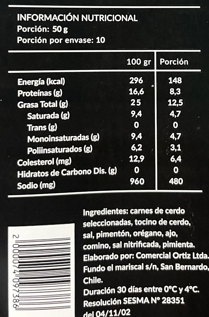 Longanizas de campo 500g