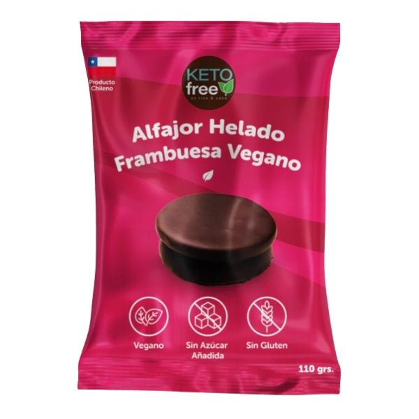 Keto Free - Alfajor Helado KETO Frambuesa (vegano, sin gluten) 110g