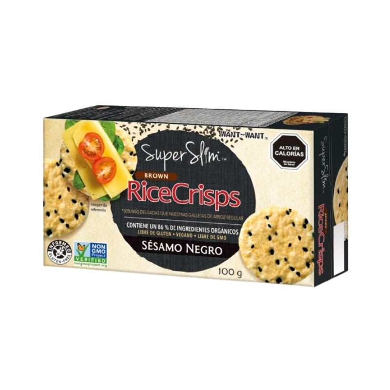 Rice Crisps - Cracker de Arroz y Sesamo Negro - Galletas sin gluten