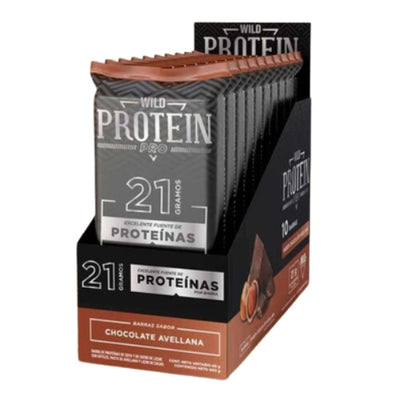 Wild Foods - Barrita Wild Protein Pro-Chocolate Avellana 10 uds.