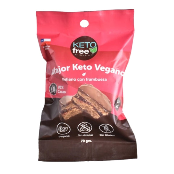 Keto Free - Alfajor KETO Mermelada de Frambuesa (vegano)