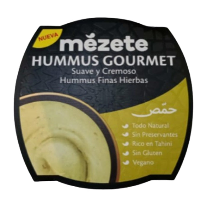 Mezete - Hummus Gourmet Finas Hierbas (vegano, Sin Gluten) 215g