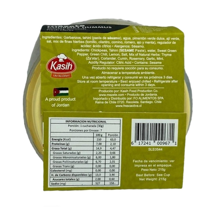 Hummus Gourmet Finas Hierbas 215g