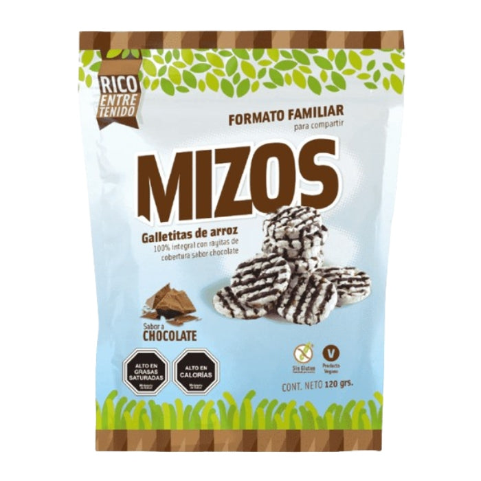 Mizos - Galletas de arroz chocolate (sin gluten) 120g