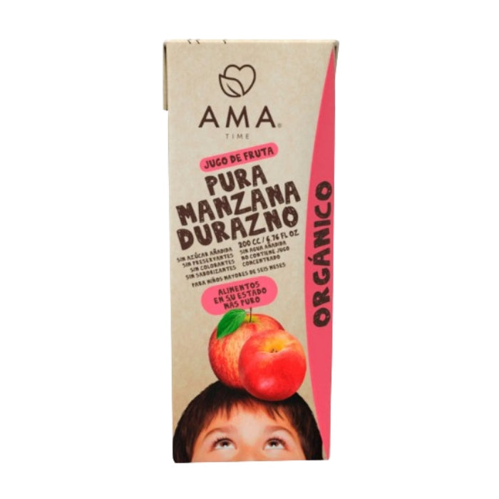 AMA · Jugo de manzana y durazno orgánico