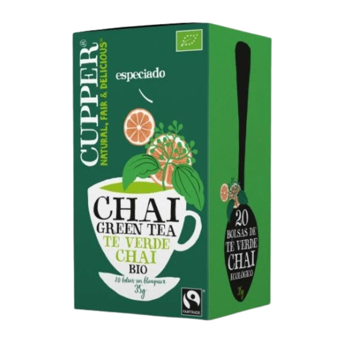 Clipper · Organic Chai Green Tea (te verde chai orgánico) 20 bolsitas
