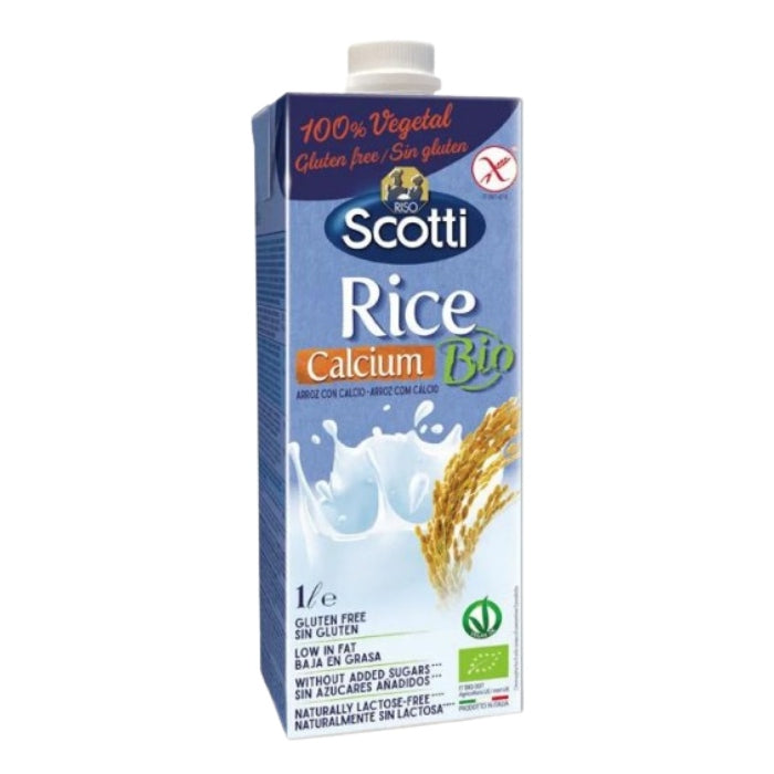 Scotti - Alimento líquido de Arroz con calcio (sin azúcar, sin gluten, orgánico)