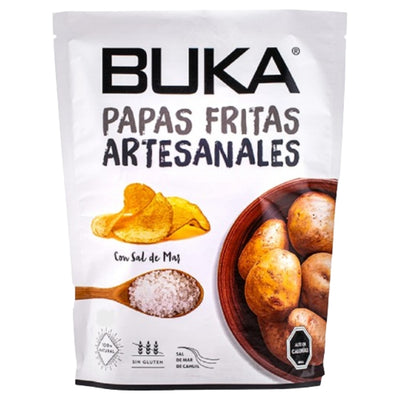 Buka - Papas fritas artesanales sal de mar (sin gluten) 185g - Sal de Cahuil