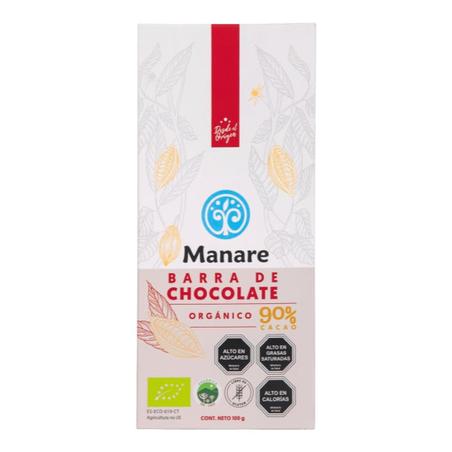 Manare - Barra de chocolate Org. 90% 100gr