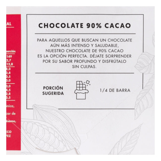 Manare - Barra de chocolate Org. 90% 100gr