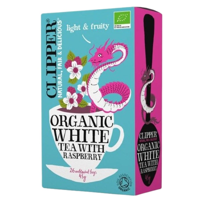 Clipper · White tea with Raspberry (orgánico) 20 bolsitas - te blanco