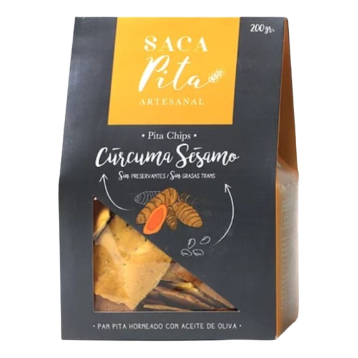 Saca Pita - Pita Chips Cúrcuma Sésamo