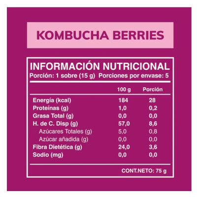 Wild Food · Kombucha Berries en polvo - 12 unid de 15g
