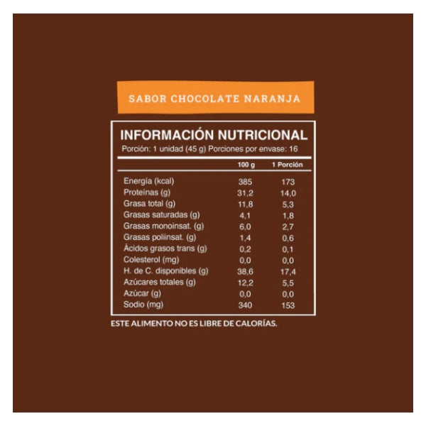 Wild Protein Chocolate Naranja (vegana) CAJA 16 Unid