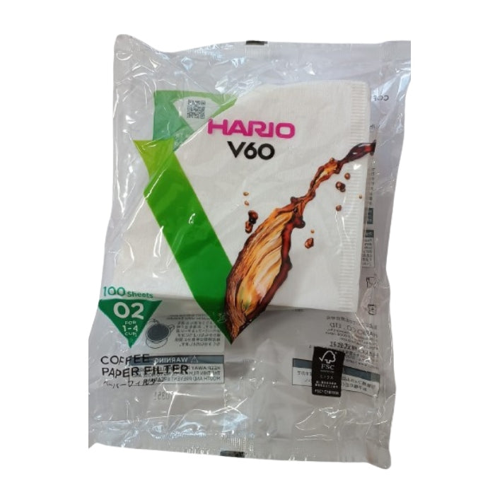 Hario - V60 coffee paper filter (filtro para cafe) 100 unid.