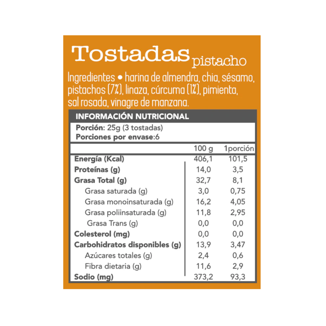 Tostadas De Pistacho Keto 140g