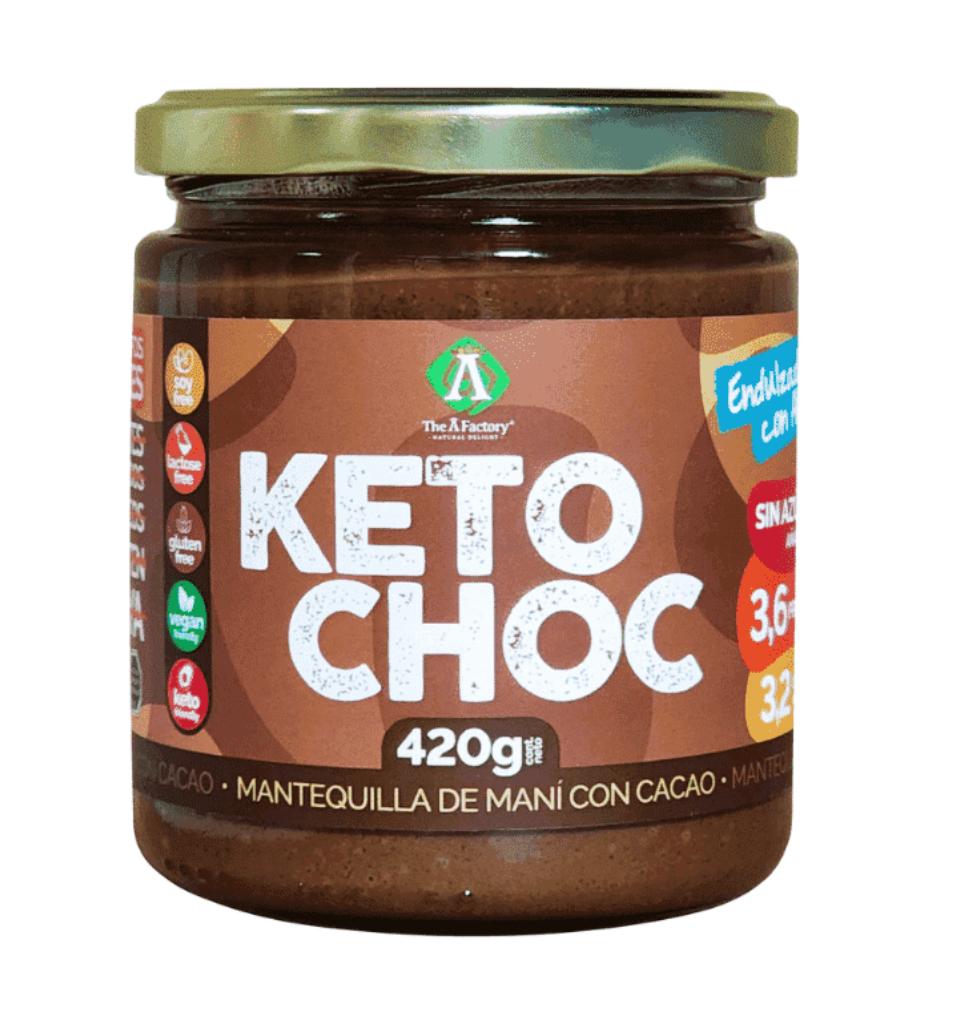Ambrosia - Keto choc mantequilla de maní con cacao keto 420 gr.