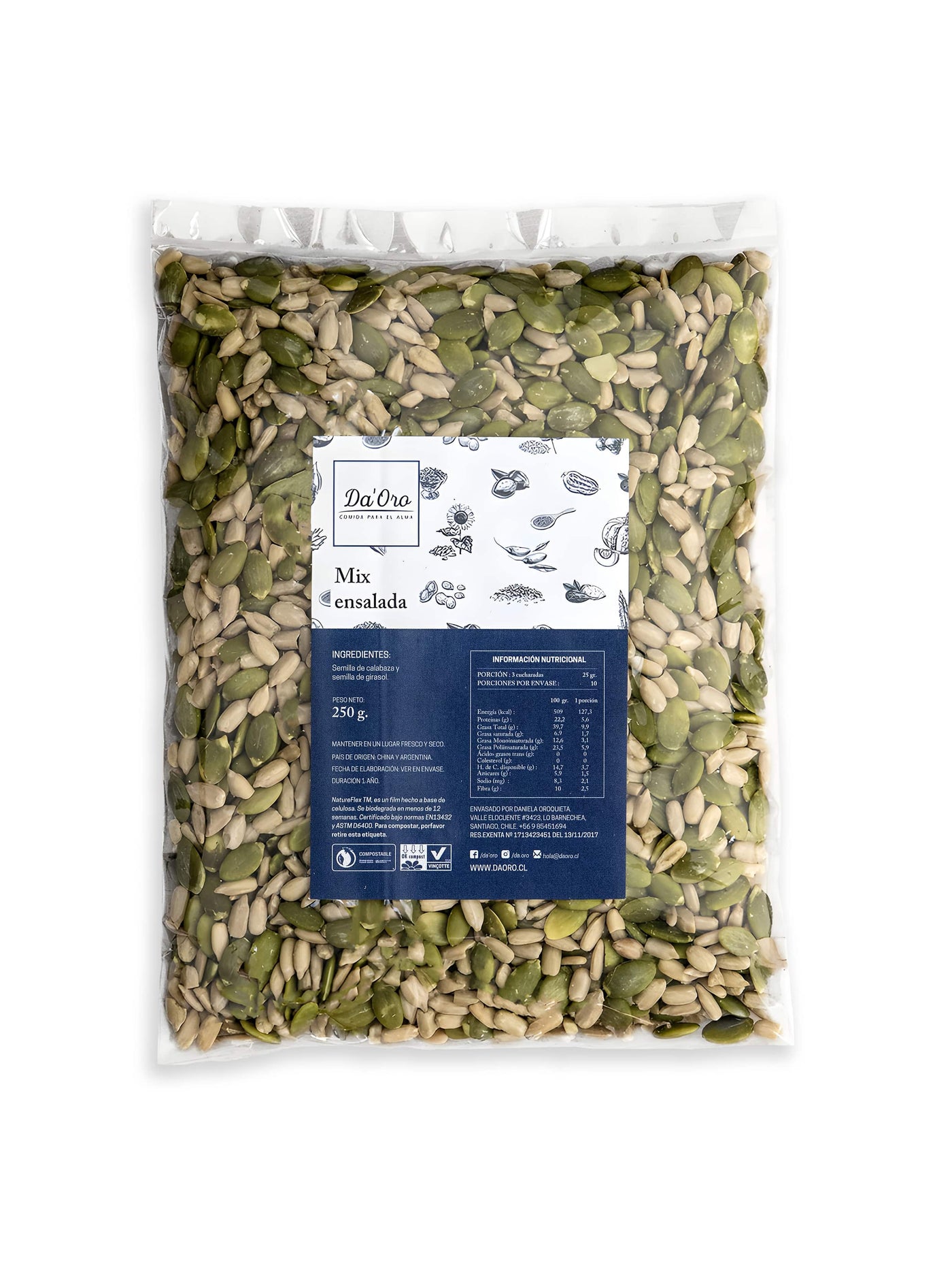 Mix ensalada 250g - calabaza y girasol