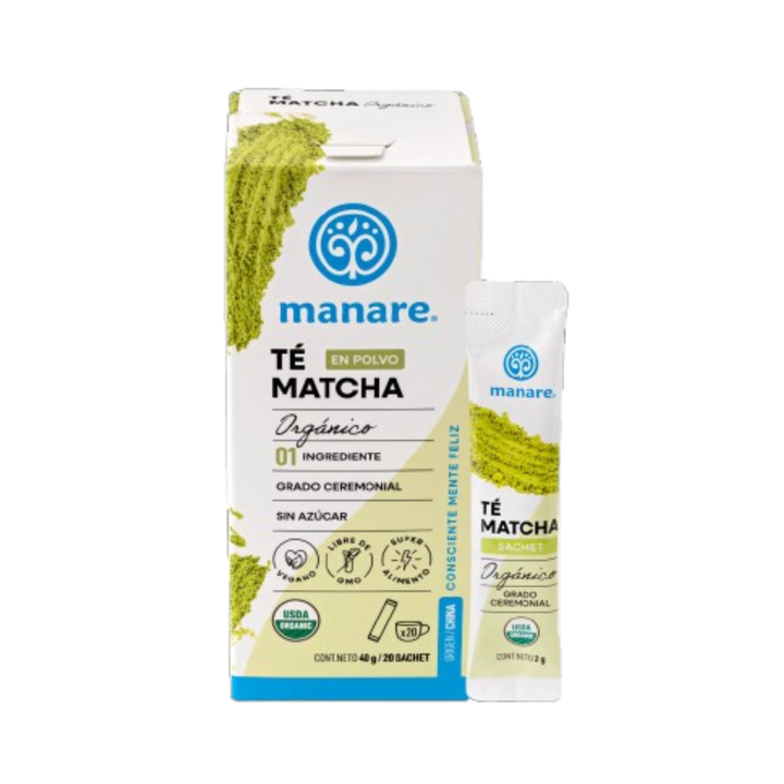 Té Matcha En Sachet Manare - Sabor Matcha 20u