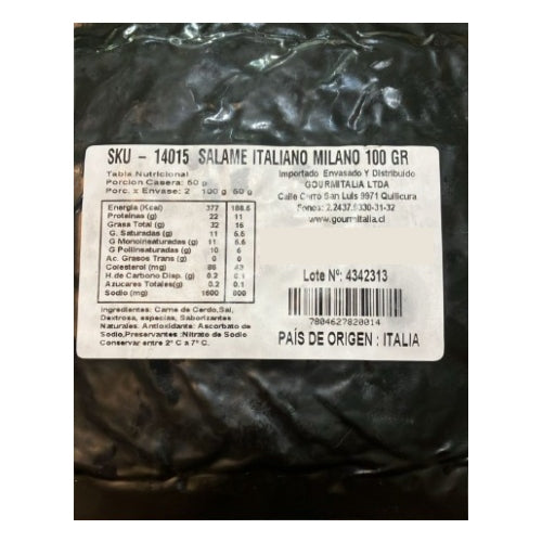 Salame Italiano Milano 100g Gourmitalia