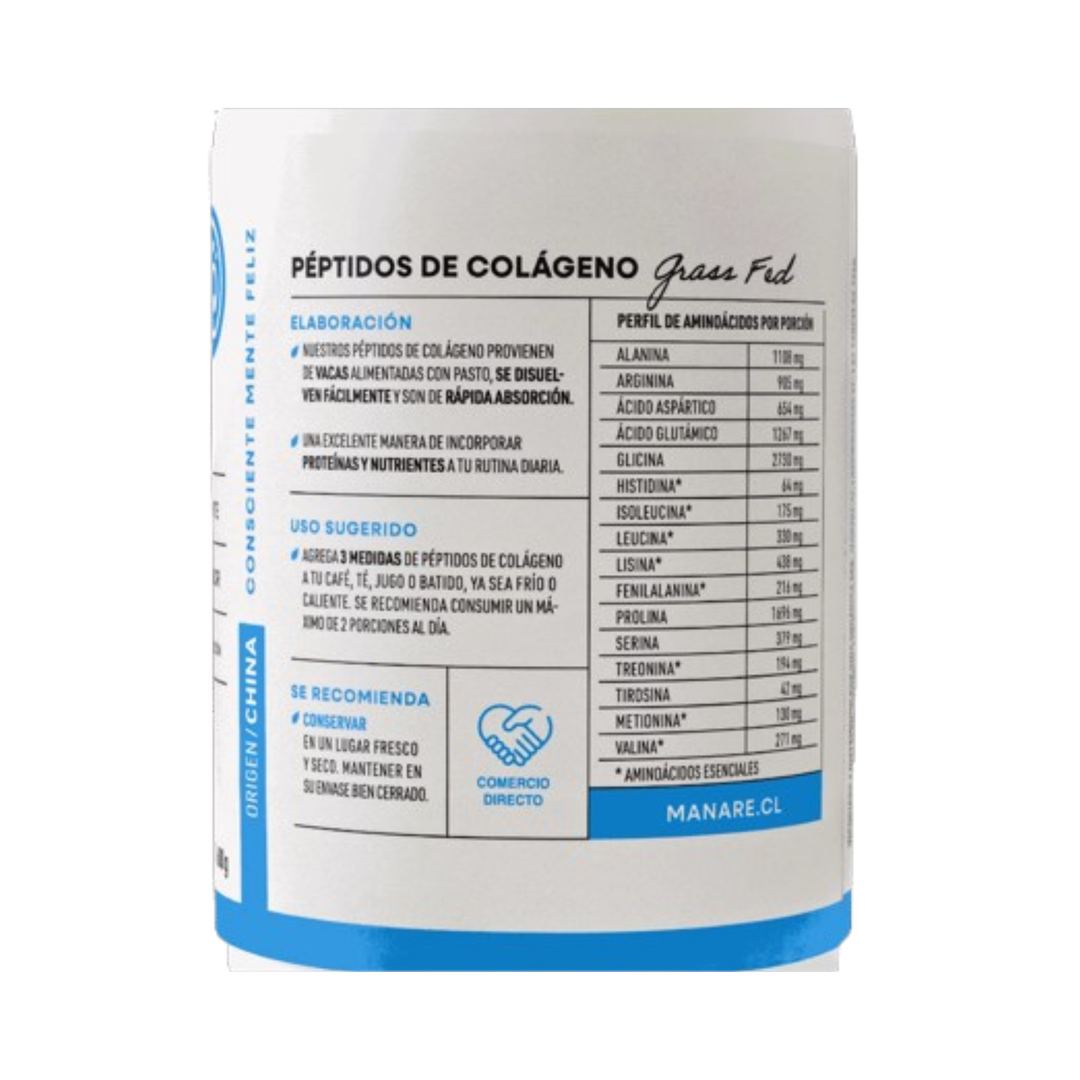 Péptidos De Colágeno Hidrolizado 600g Manare