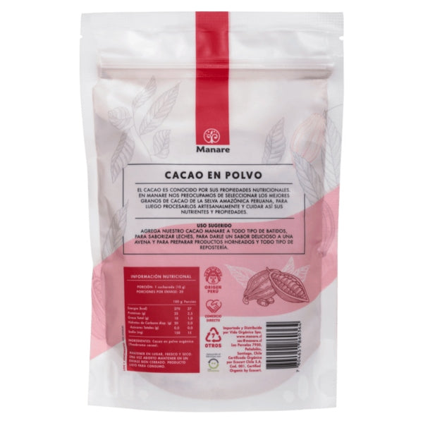 Cacao en Polvo Orgánico 200g