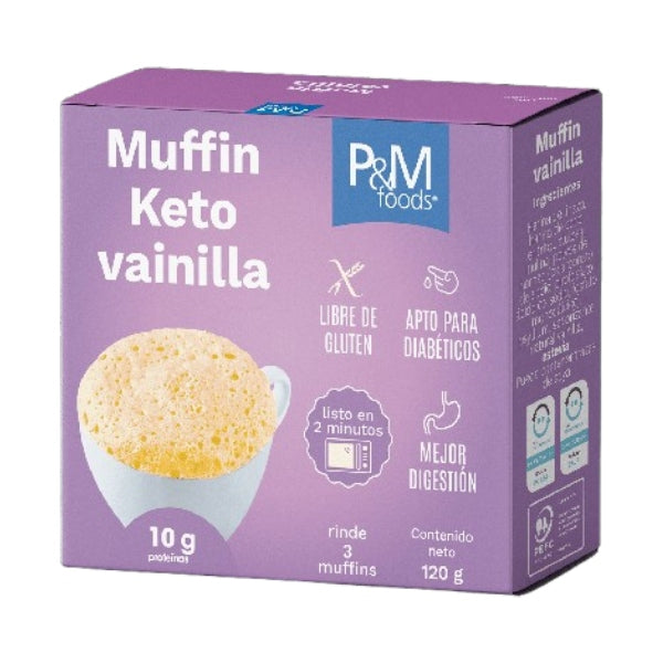 Muffin instantáneo Keto sabor Vainilla 120g