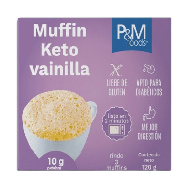 Muffin instantáneo Keto sabor Vainilla 120g