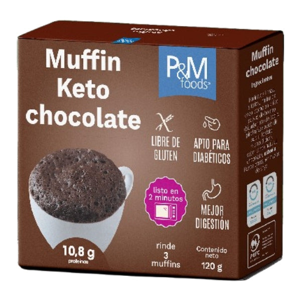 Muffin instantáneo Keto sabor Chocolate 120g