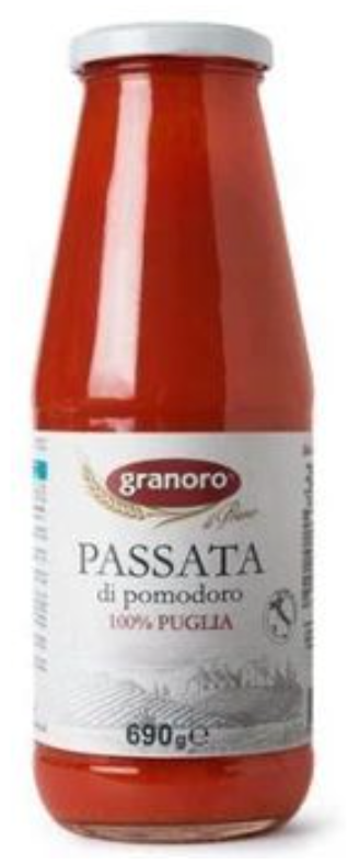 Granoro - Passata di Pomodoro (salsa de tomates) - Pure de tomates 690g