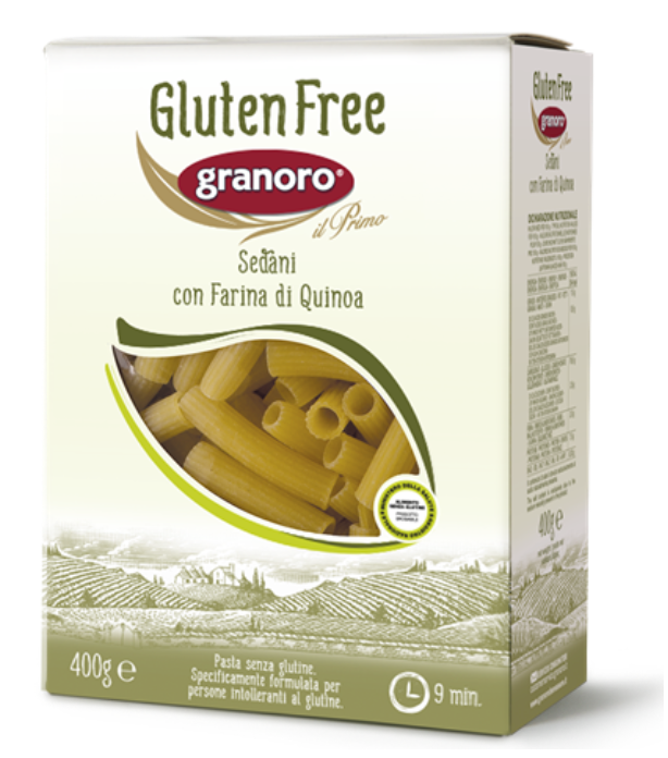 Granoro - Fideos sin gluten Sedani (con harina de Quinoa) 400 gr