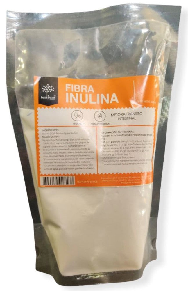 Terrium - Fibra Inulina prebiótica (vegano) 600g