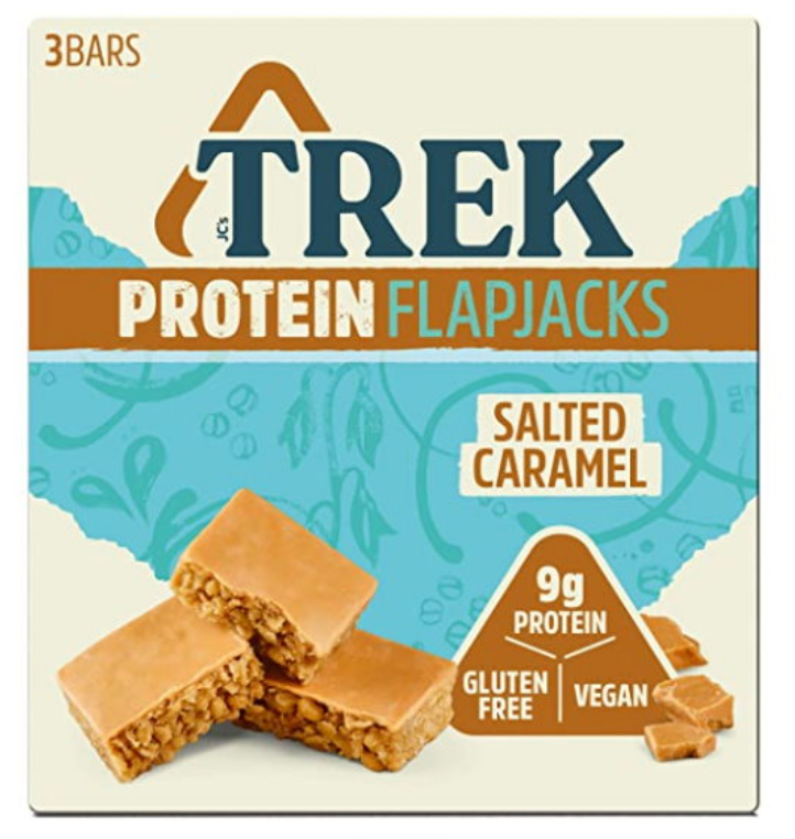 Trek - Protein Flapjacks Salted Caramel (vegano, sin gluten) 3x50g bars