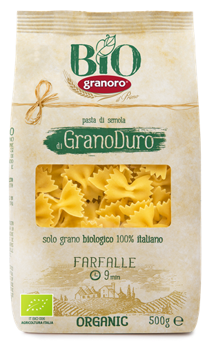 Bio Granoro - Fideos organicos Corbatitas (Farfalle orgánico italiano)