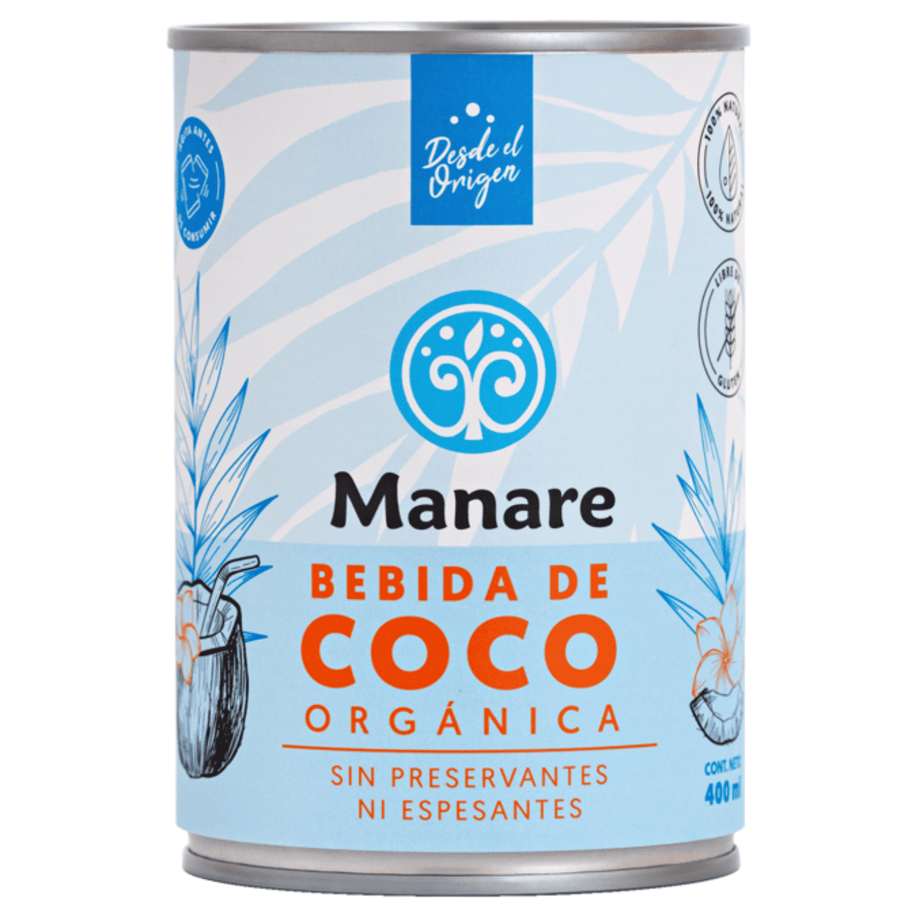 Manare · Bebida (leche) de Coco Orgánica 400 ml