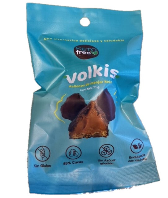 Keto Free - Chocolates KETO Volki 70g (sin azúcar o gluten)