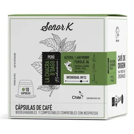 Señor K - Cápsulas para Nespresso | Chacra D Dago (orgánico, biodegradable)
